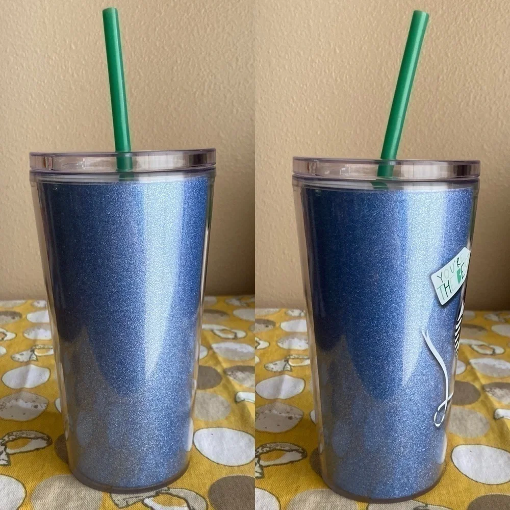 Starbucks glittery You’re the Best tumbler with straw